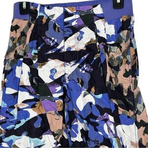 Free People FP Movement Cargo Pants Camo Purple Violet Splendor Size Small
